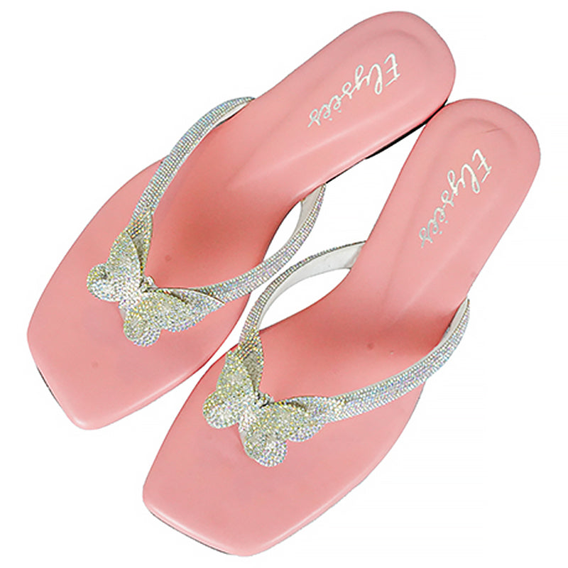 Buy Papillon pink Chappal