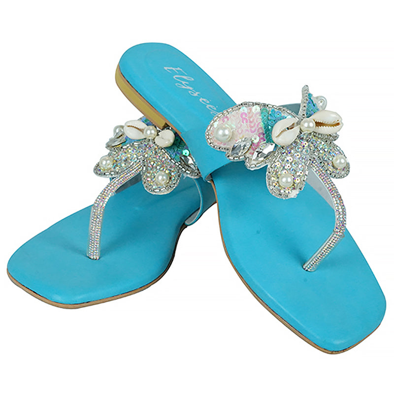 Summer Papillon Aqua Chappal